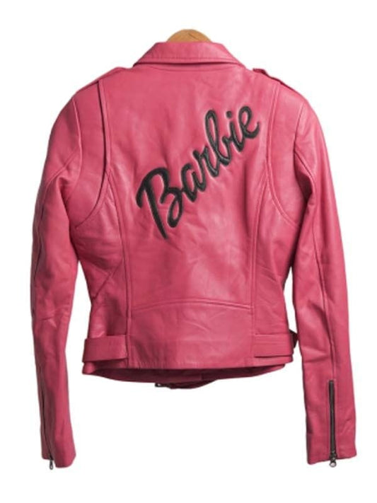 Thread Masters INC Barbie Pink Biker Style Leather Jacket for Women