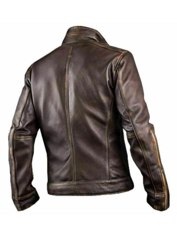 Thread Masters INC Café Racer Motorcycle Genuine Leather Jacket
