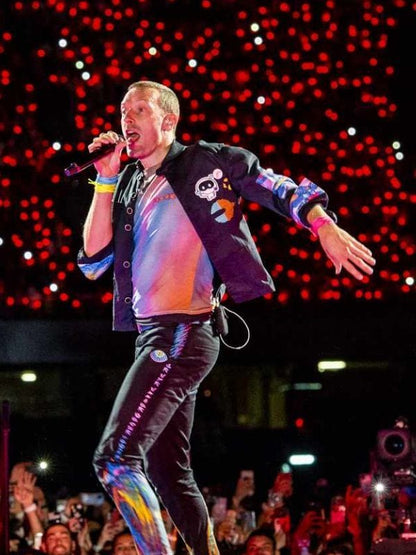 Thread Masters INC Coldplay Chris Martin Black Denim Jacket