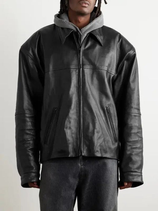 Thread Masters INC Mens Black Oversized Jacket