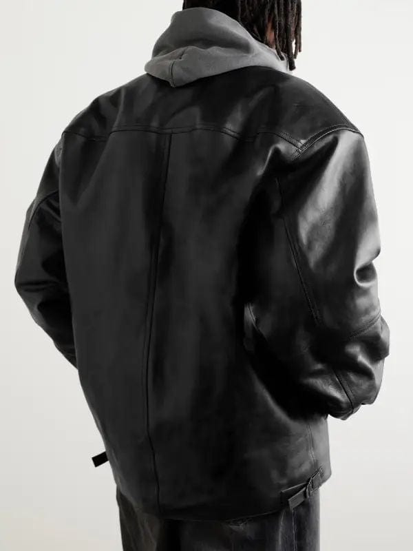 Thread Masters INC Mens Black Oversized Jacket