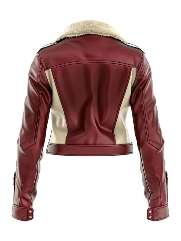 Thread Masters INC Women's B3 Aviator Pilot Beige Maroon Jacket