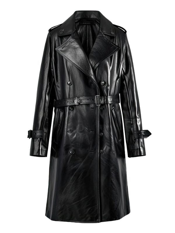Thread Masters INC Women’s Black Genuine Sheepskin Double Breasted Coat