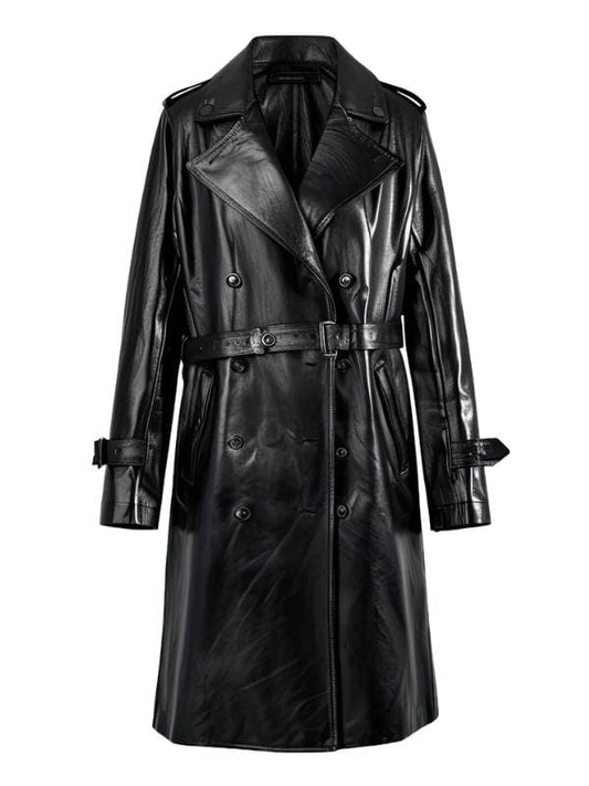 Thread Masters INC Women’s Black Genuine Sheepskin Double Breasted Coat