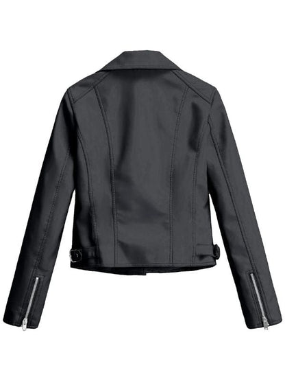 Thread Masters INC Women's Black Motorbike Genuine Black Leather Jacket