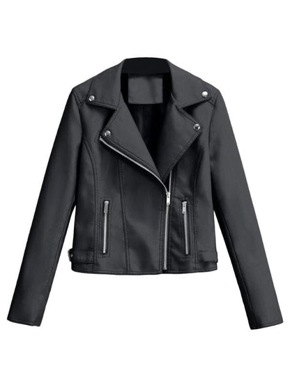 Thread Masters INC Women's Black Motorbike Genuine Black Leather Jacket