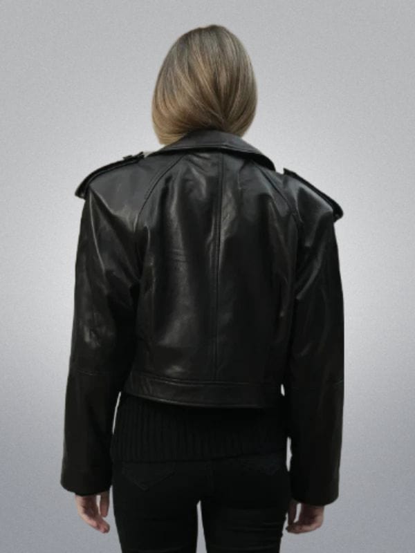 Thread Masters INC Women’s Geniune Sheepskin Oversized Belted Leather Jacket