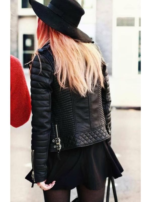 Thread Masters INC Womens Stylish Motorcycle Biker Genuine Lambskin Leather Jacket